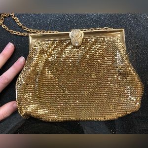 Antique Whiting & Davis Gold Purse / Wristlet